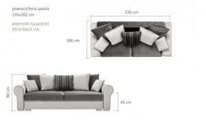 Sofa tapicerowana do salonu Deluxe Meble-Diana.pl