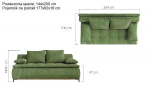 Sofa do salonu Sweet z automatem DL-ka Meble-Diana.pl